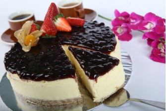 Rich Blueberry Baked Cheese Cake