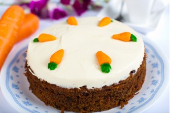 Carrot Cake topped with Cream Cheese Frosting